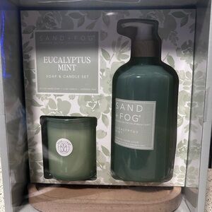 Sand + Fog Eucalyptus Mint Soap & Candle Set — Green